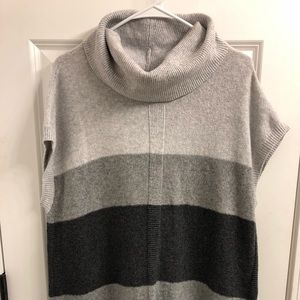 Croft and Barrow Grey Cowl Neck Sleeveless Sweater